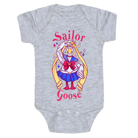 Sailor Goose White Baby One-Piece