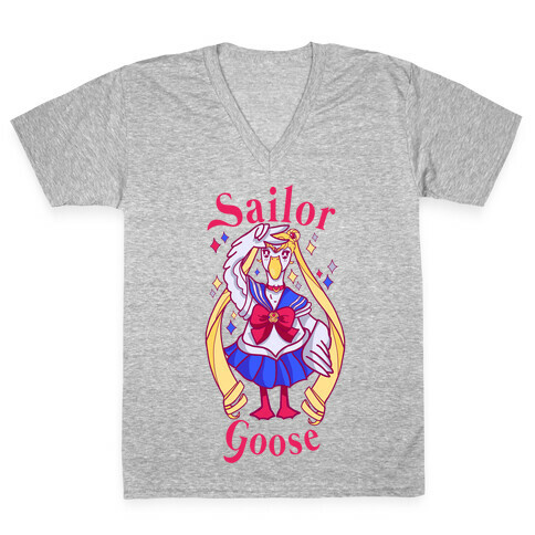 Sailor Goose White V-Neck Tee Shirt