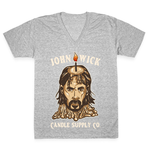 John Wick Candle Supply Co. V-Neck Tee Shirt