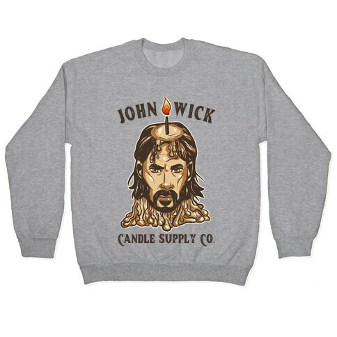 John Wick Candle Supply Co. Gray Pullover