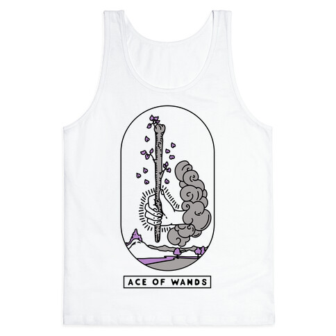 Ace of Wands Asexual Pride Tank Top