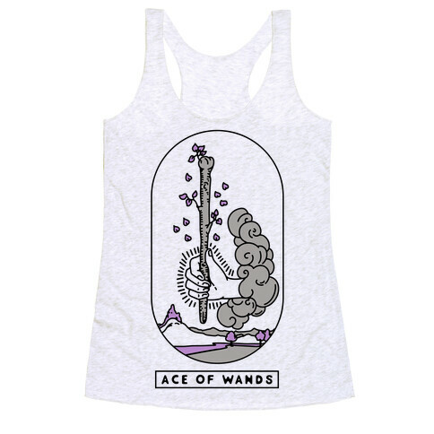 Ace of Wands Asexual Pride Racerback Tank Top