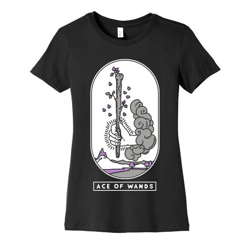 Ace of Wands Asexual Pride Womens T-Shirt