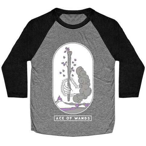 Ace of Wands Asexual Pride Baseball Tee