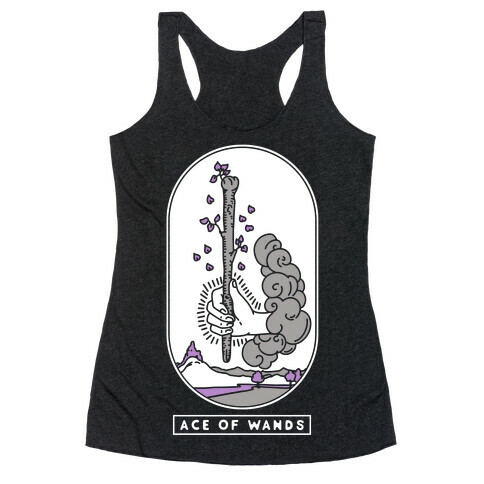 Ace of Wands Asexual Pride Racerback Tank Top