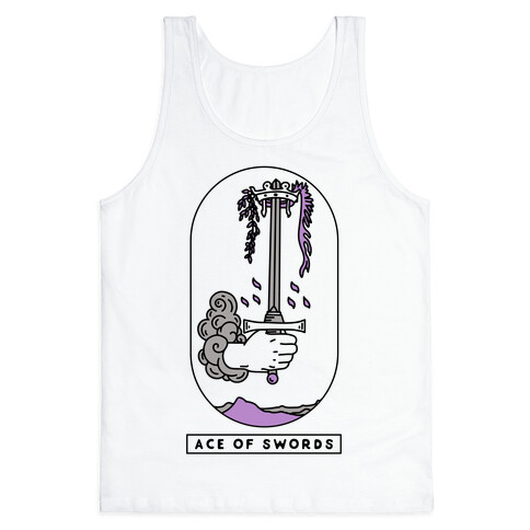 Ace of Swords Asexual Pride Tank Top