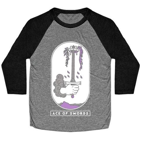 Ace of Swords Asexual Pride Baseball Tee