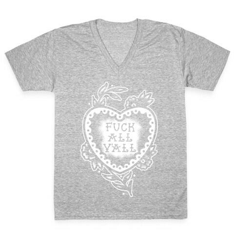 F*** All Y'all Old School Tattoo V-Neck Tee Shirt