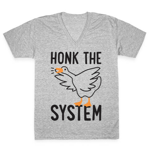 Honk The System V-Neck Tee Shirt