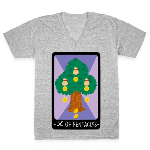 Ten of Pentacles V-Neck Tee Shirt