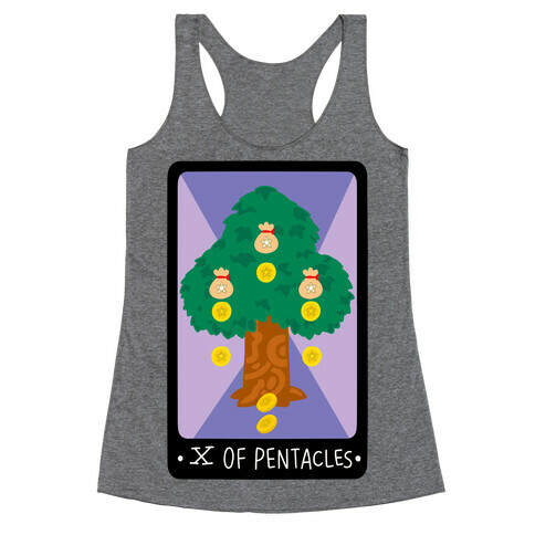 Ten of Pentacles Racerback Tank Top