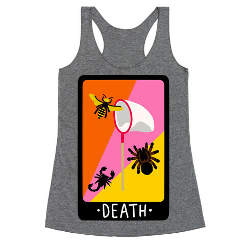 Creepy Creature Death Card Racerback Tank Top