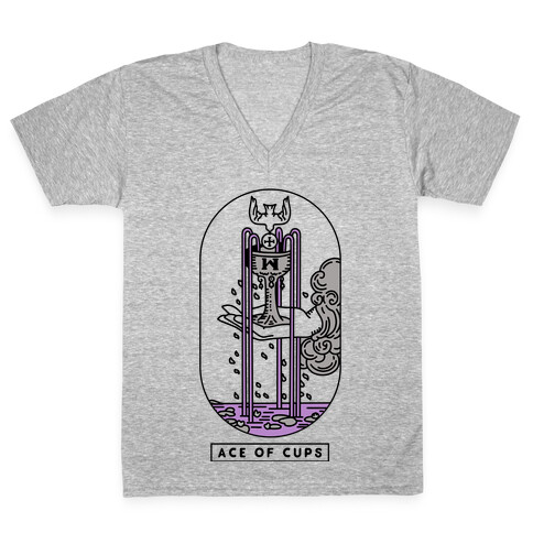 Ace of Cups Asexual Pride V-Neck Tee Shirt