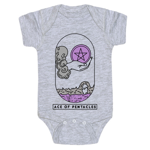 Ace of Pentacles Asexual Pride Baby One-Piece