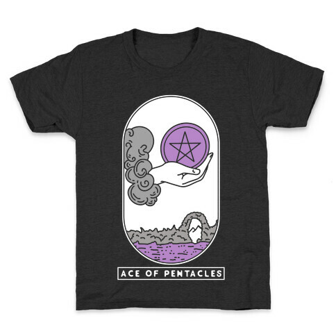 Ace of Pentacles Asexual Pride Kids T-Shirt