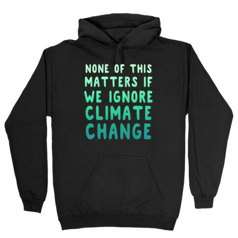 None of this Matters if We Ignore Climate Change Hooded Sweatshirt