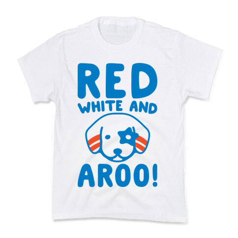 Red White and Aroo  Kids T-Shirt