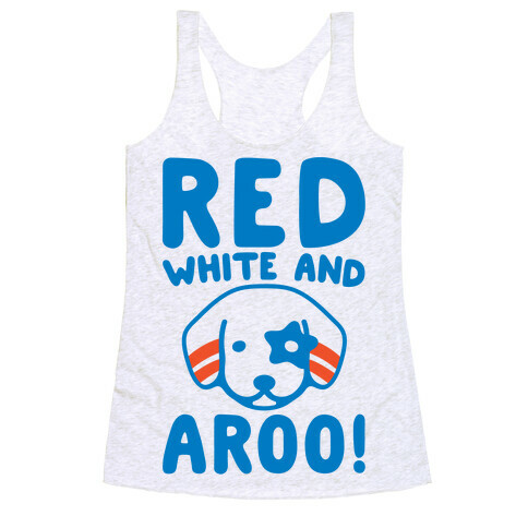 Red White and Aroo  Racerback Tank Top