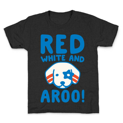 Red White and Aroo White Print Kids T-Shirt