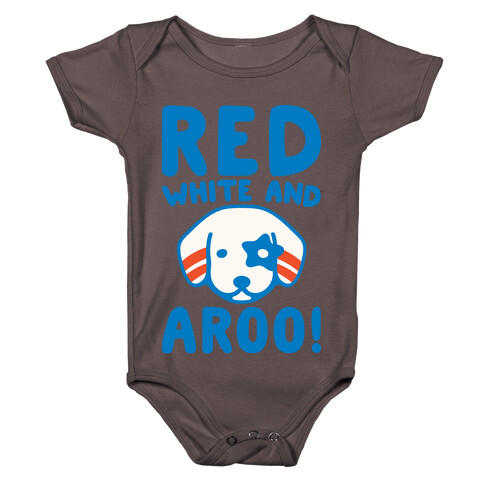 Red White and Aroo White Print Baby One-Piece