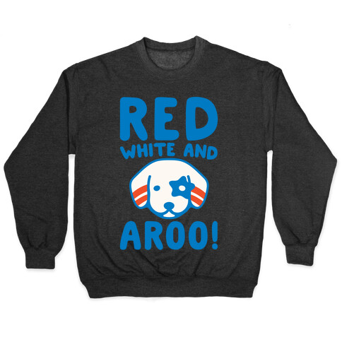 Red White and Aroo White Print Pullover