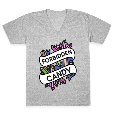 Forbidden Candy Crystals V-Neck Tee Shirt