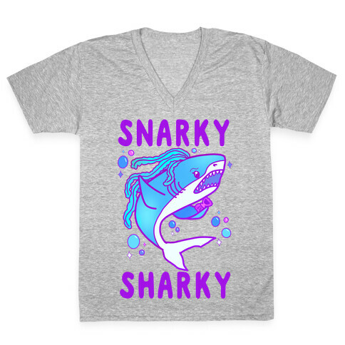 Snarky Sharky V-Neck Tee Shirt