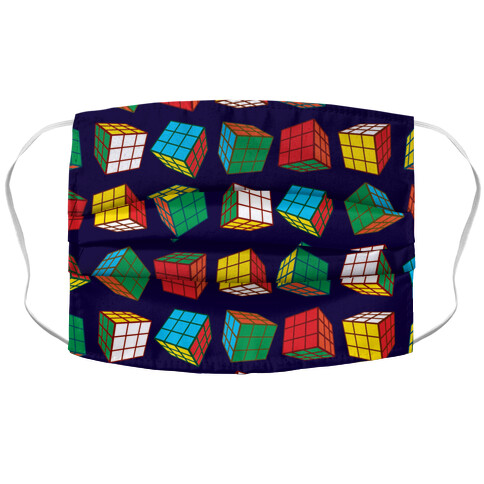 Rubix Cubes Pattern Accordion Face Mask