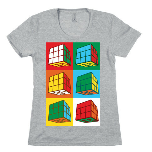 Rubix Cubes Pattern Womens T-Shirt