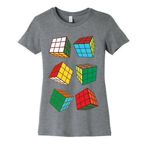 Rubix Cubes Pattern Womens T-Shirt