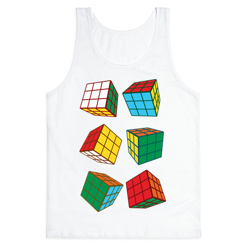Rubix Cubes Pattern Tank Top