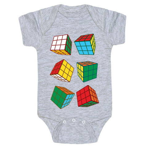 Rubix Cubes Pattern Baby One-Piece