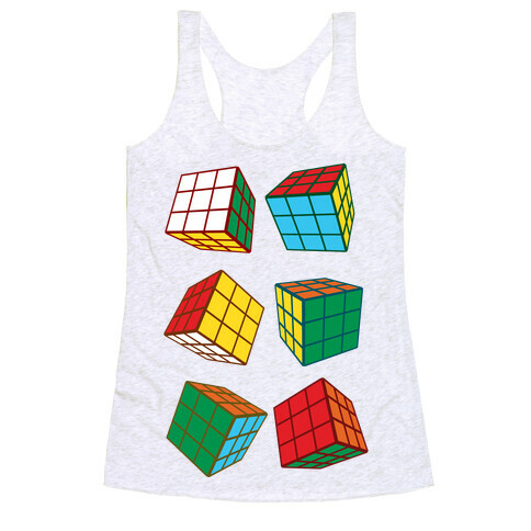 Rubix Cubes Pattern Racerback Tank Top