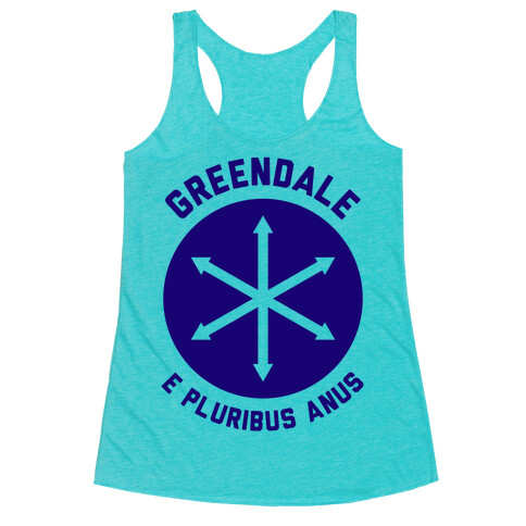 Greendale E Pluribus Anus Racerback Tank Top