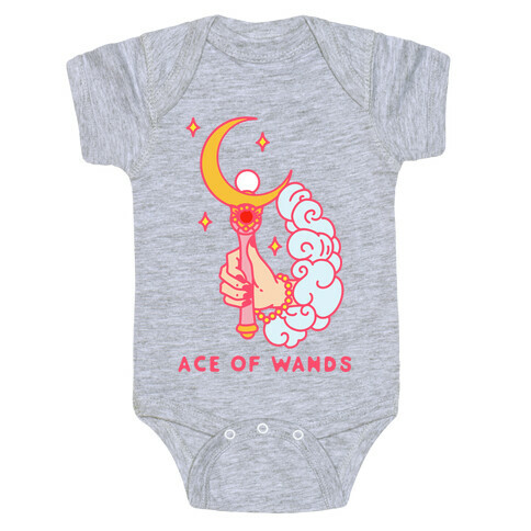 Ace of Wands Crescent Wand Baby One-Piece