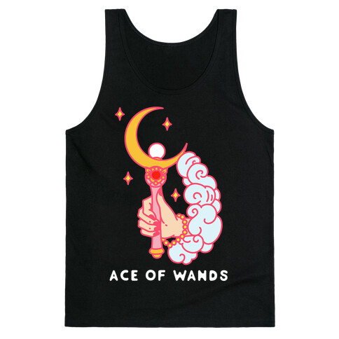 Ace of Wands Crescent Wand Tank Top