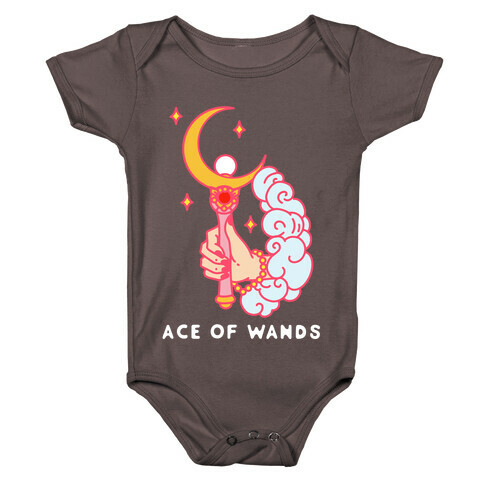 Ace of Wands Crescent Wand Baby One-Piece