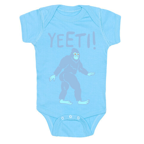 Yeeti Yeti Parody White Print Baby One-Piece