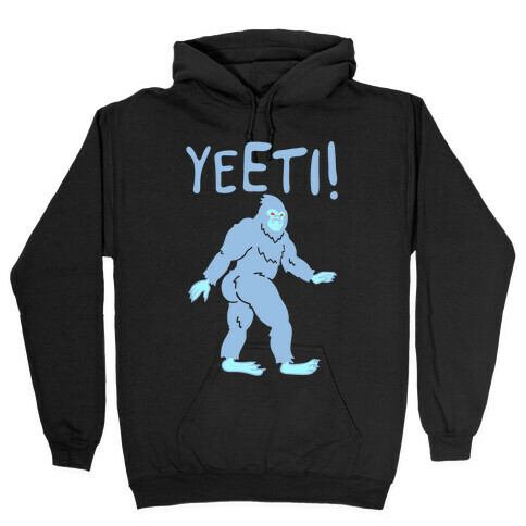 Yeeti Yeti Parody White Print Hooded Sweatshirt