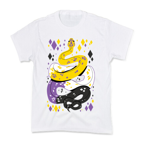 Pride Snakes: Non-binary Kids T-Shirt