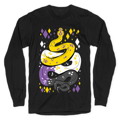 Pride Snakes: Non-binary Long Sleeve T-Shirt