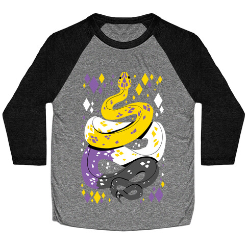 Pride Snakes: Non-binary Baseball Tee