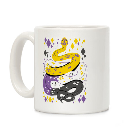 Pride Snakes: Non-binary Coffee Mug