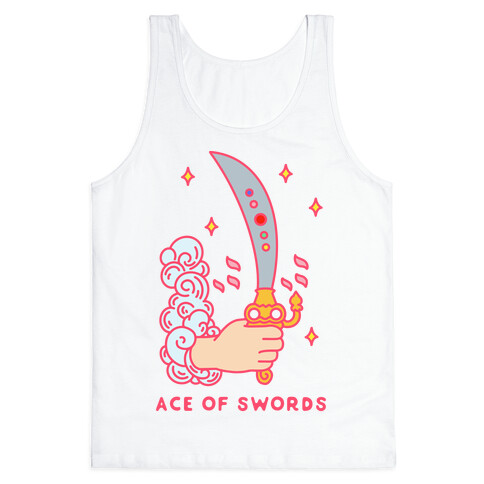 Ace of Swords Space Sword Tank Top