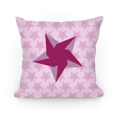 Pink Star Pattern Pillow