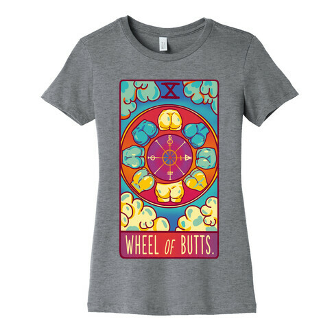 Wheel of Butts Tarot Womens T-Shirt