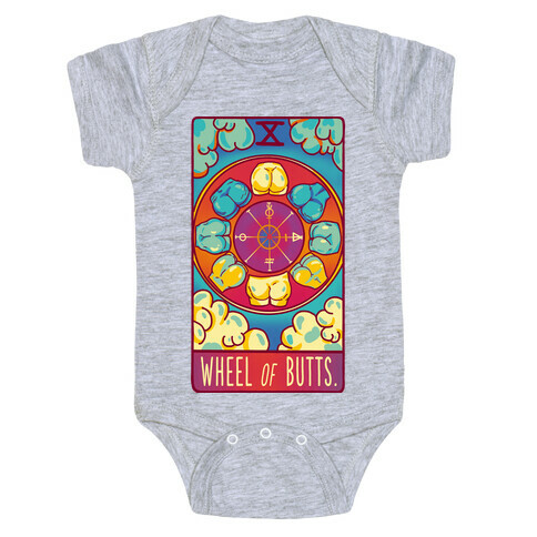 Wheel of Butts Tarot Baby One-Piece