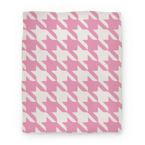 Pink Houndstooth Blanket