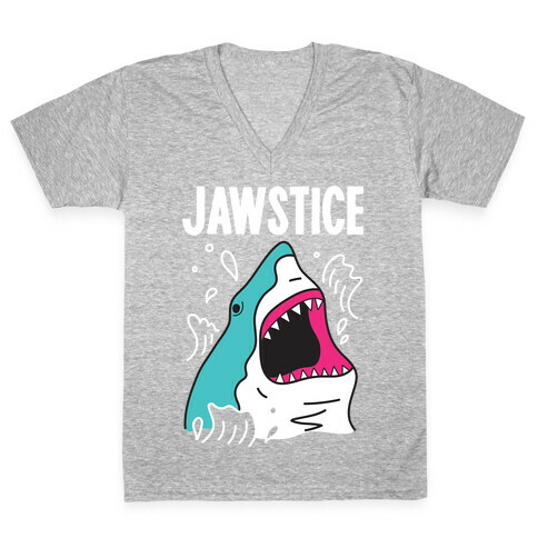 JAWSTICE Shark V-Neck Tee Shirt