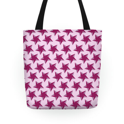 Pink Star Pattern Tote